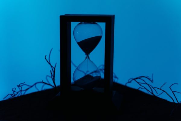 Clear Hour Glass on Frame